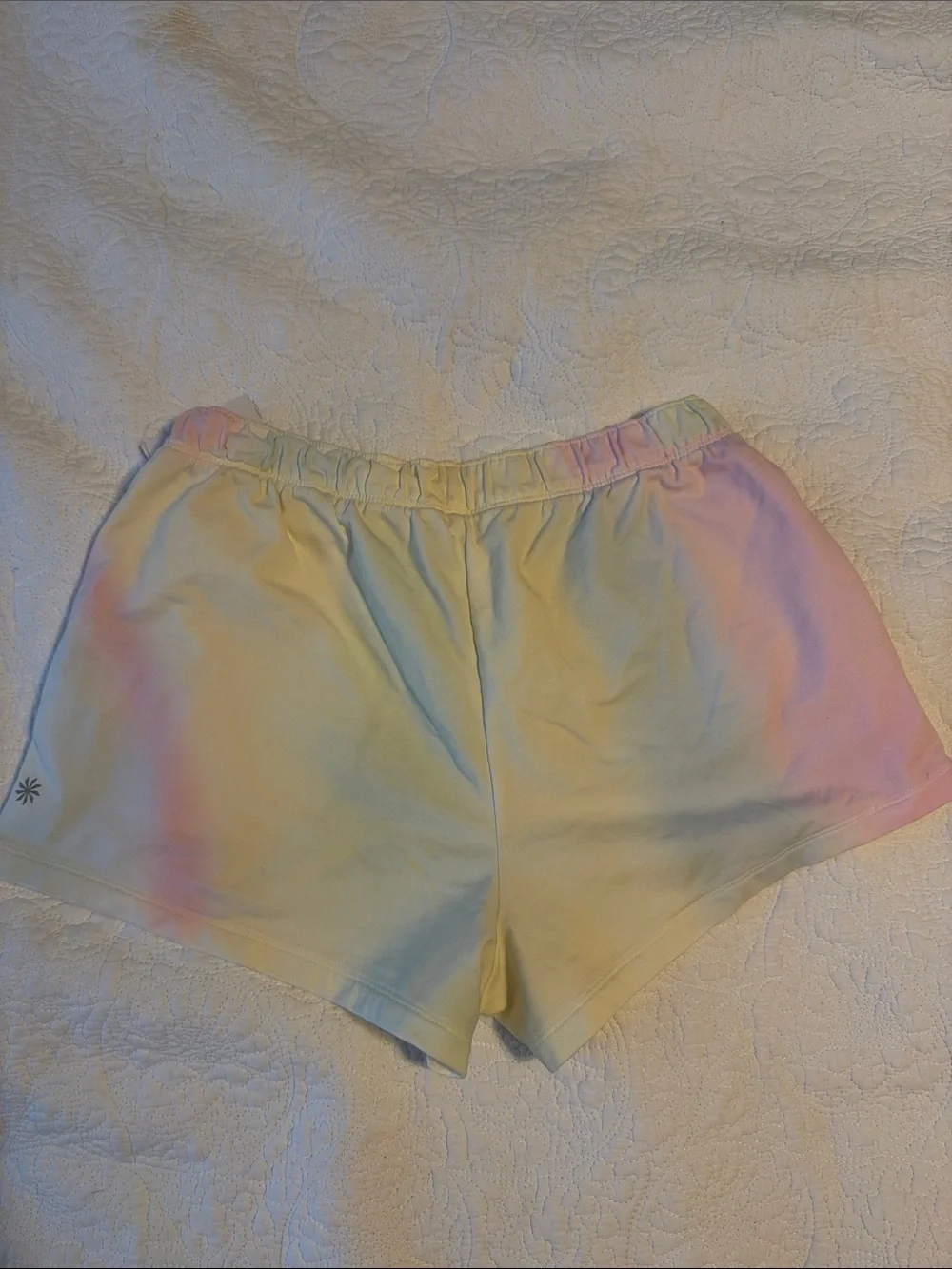Athleta Kids Pastel Tie-Dye Elastic-Waist Shorts - Pink, Blue, Yellow